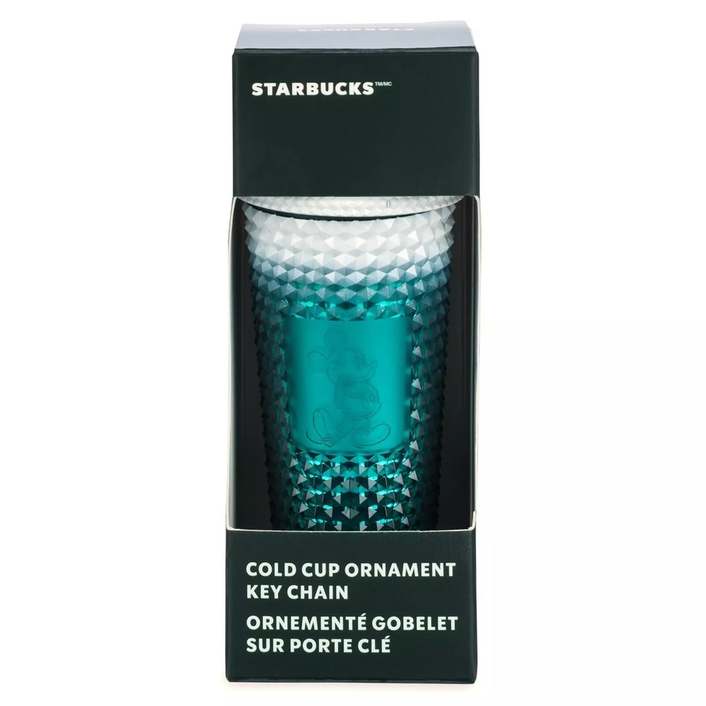 Disney Parks - 2023 Starbucks Mickey Ornament Keychain Holiday Cold Cup (NEW)